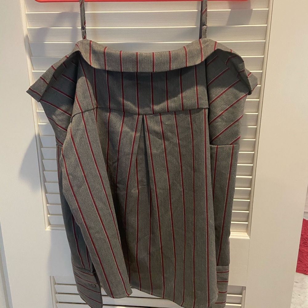 Off The Shoulder Button Down Shirt - image 5